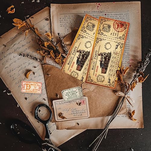 Miniatura 91 de GLOBLELAND Sellos transparentes de fondo de números vintage, sellos transparentes con estampado de palabras de flores, sellos transparentes