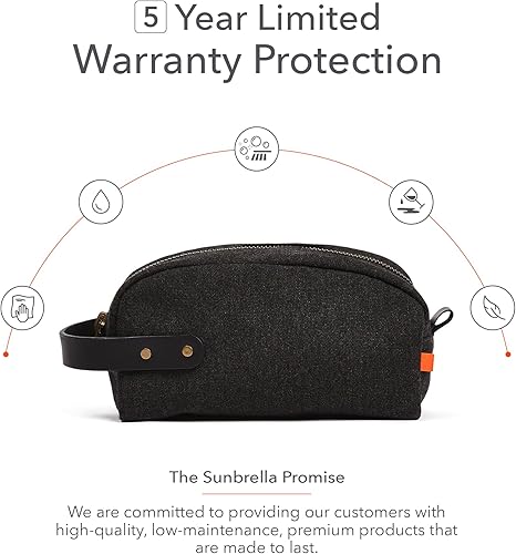 Miniatura 8 de Sunbrella Andy Kit de viaje, kit de dopp, organizador de artículos de tocador duradero, bolsa de afeitado y cosméticos, reciclado, resistente al