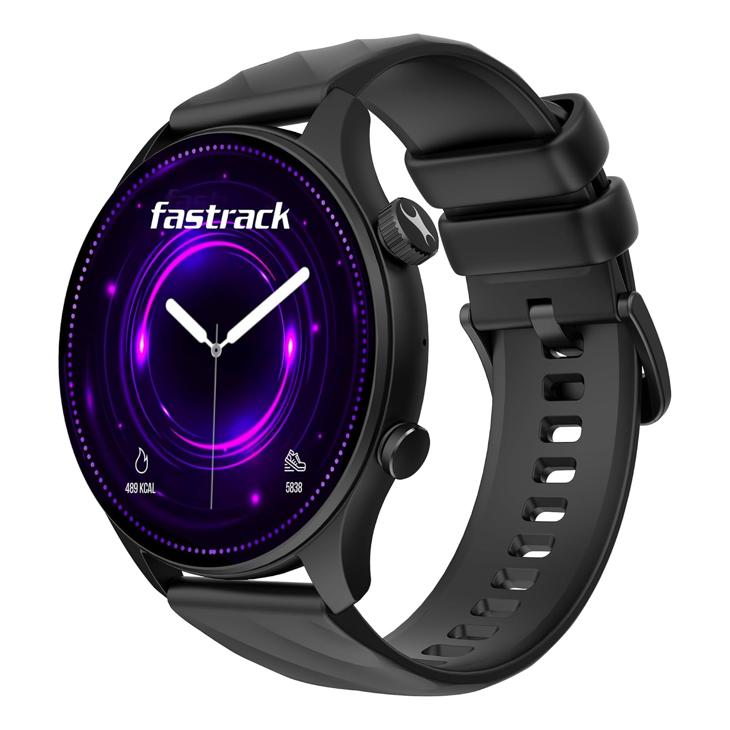 Fastrack Vivid Pro Smart Watch|1.43″ AMOLED Display with 466 x 466 Pixel Resolution | Functional Crown| SingleSync BT Calling|100+ Sports Modes & Watchfaces|AI Voice Assistant|in-Built Games Fastrack Vivid Pro Smart Watch|1.43″ AMOLED Display with 466 x 466 Pixel Resolution | Functional Crown| SingleSync BT Calling|100+ Sports Modes & Watchfaces|AI Voice Assistant|in-Built Games
