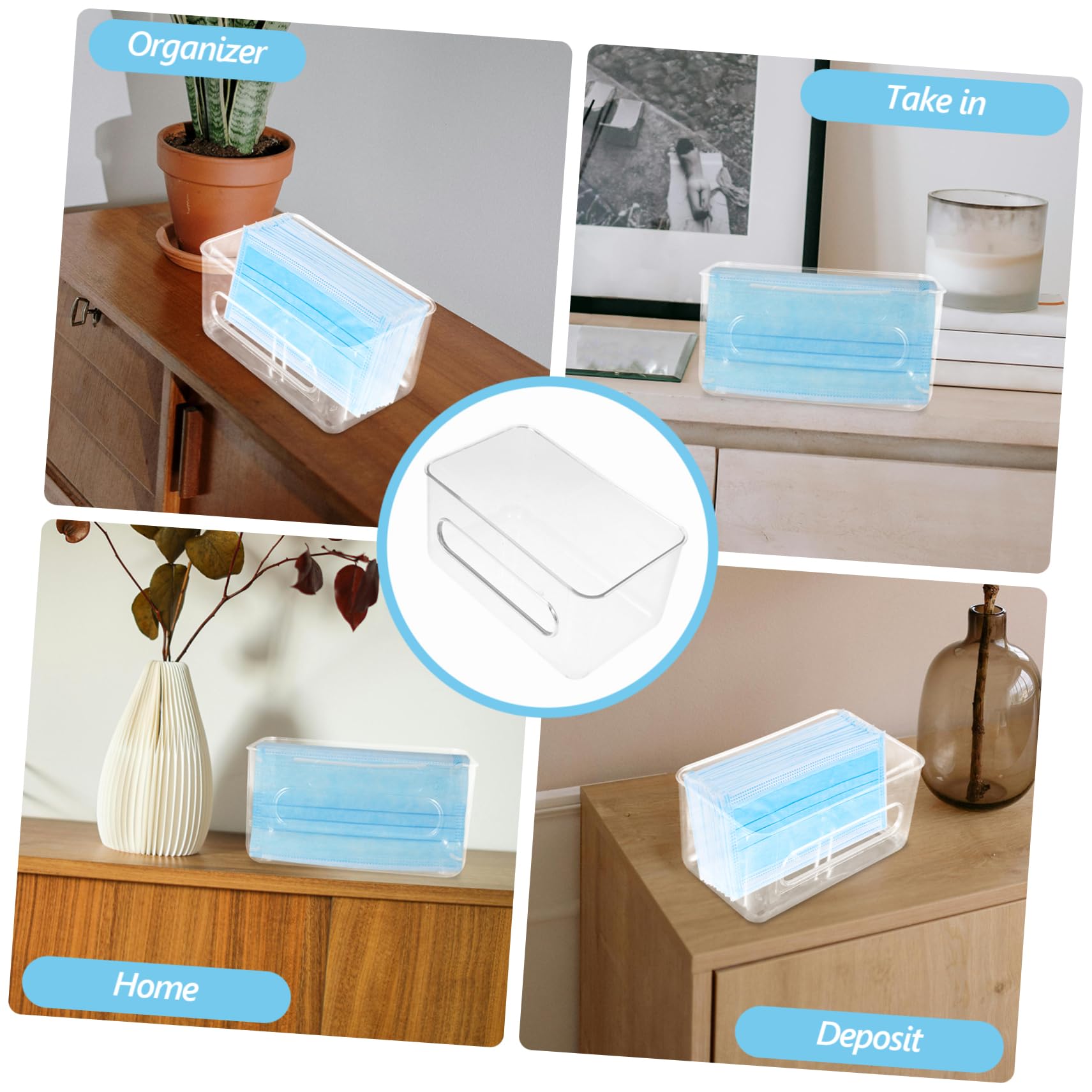 Unomor Glove Dispenser Wall Mount Mask Organizer Wall Mask Storage Holder Holder