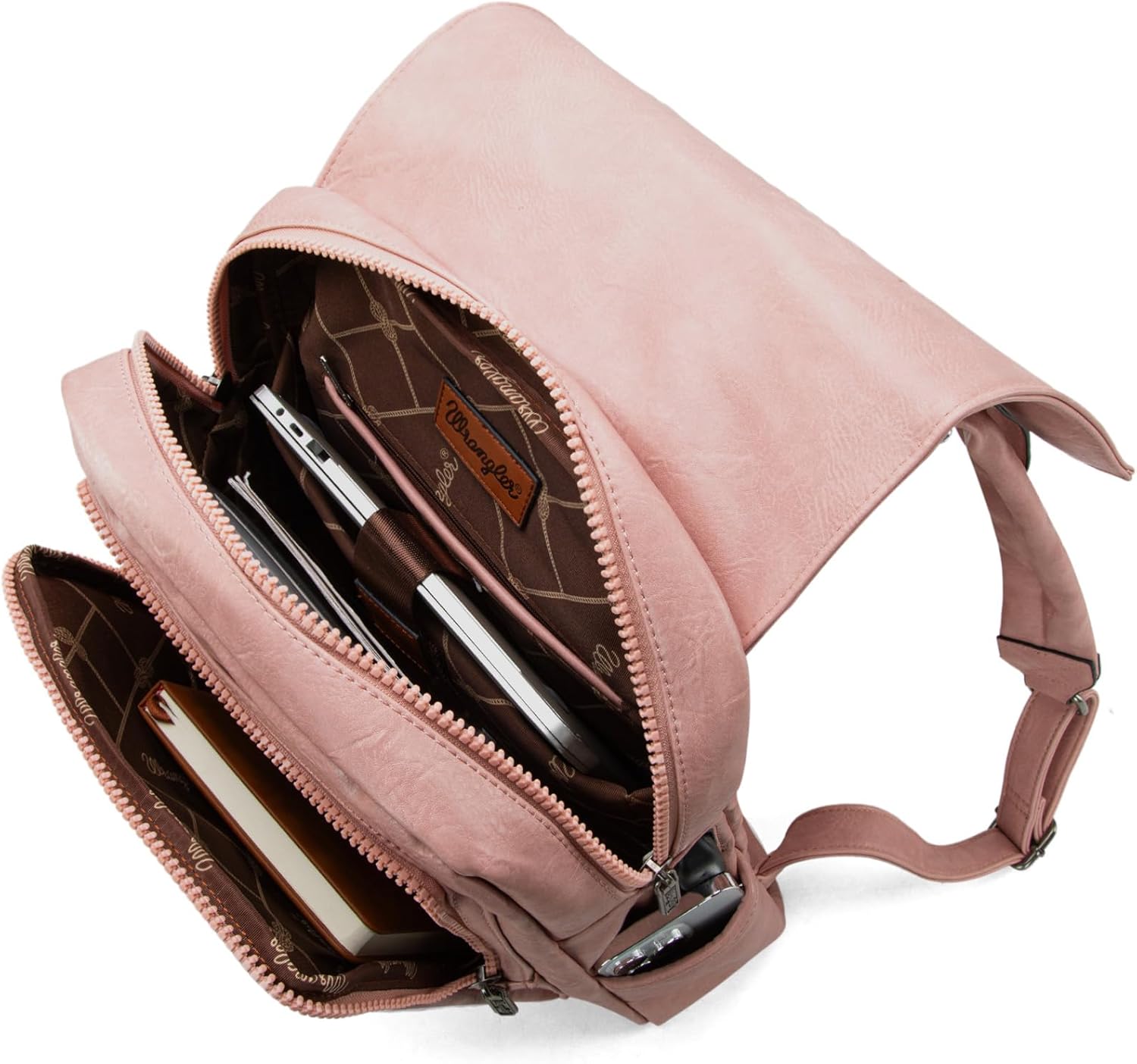 Montana West Wrangler Laptop Backpack with USB Charging Port, Vintage Travel Work College Bookbag for Women Men