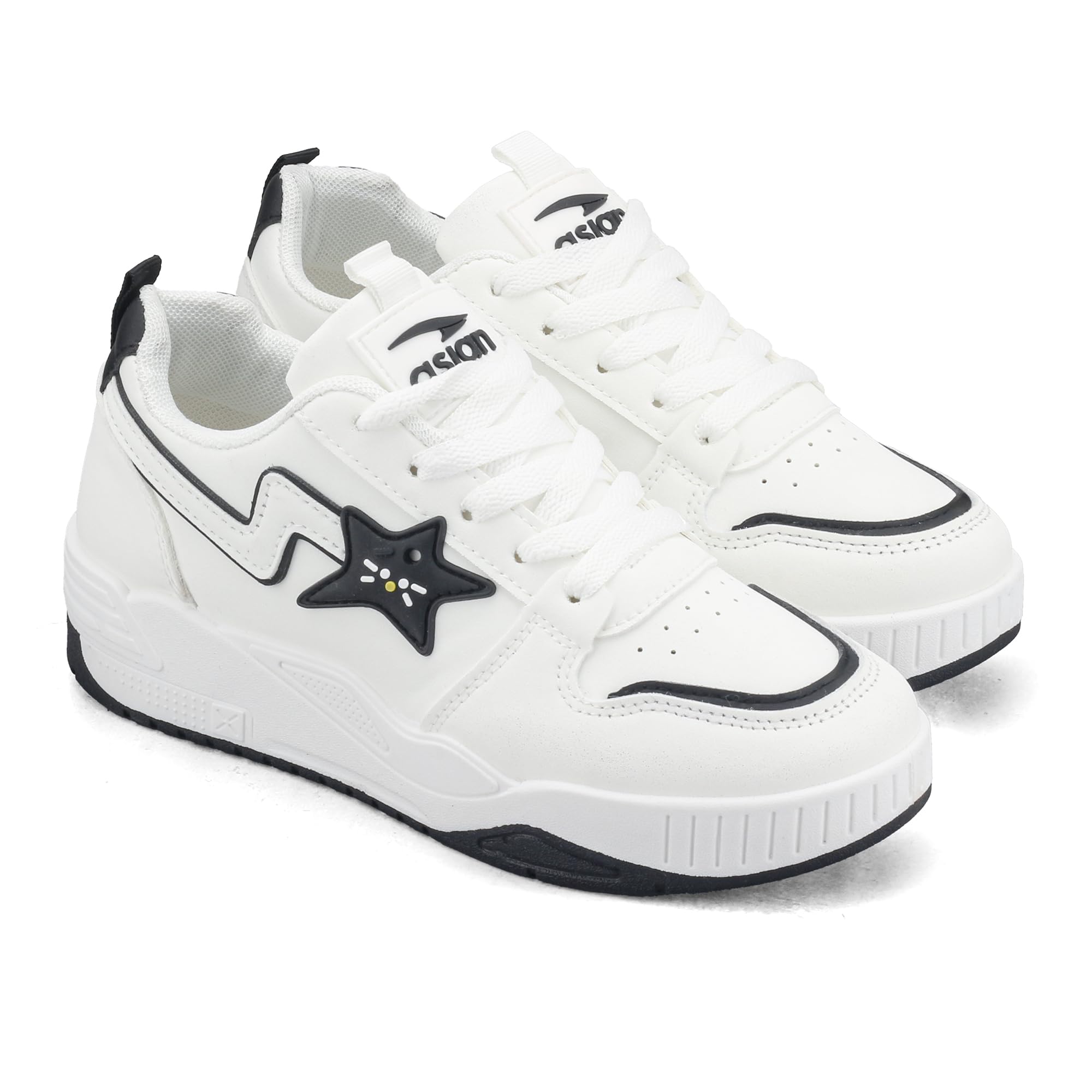 asian Jennifer-04 Women’s Chunky Casual Sneakers | Lightweight Stylish Shoes with Memory Foam Tech, Durable Grip Outsole & Trendy Star Design | Perfect, Outings & Travel-picture-21