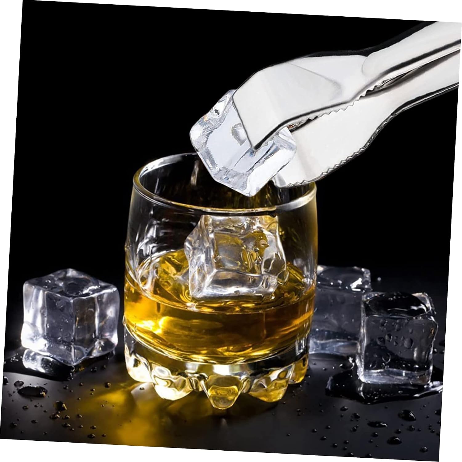 Stainless Ice Clip Tooth Multifunctional Food Clamp Heat-resistant for Daily Ice Cubes