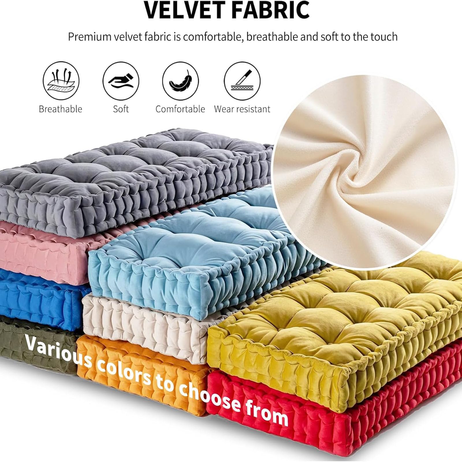 Coussins de banc texturés en mousse à mémoire de forme doux et durable avec poignée - Idéal pour intérieur et extérieur (blanc, 170 x 70 x 10 cm)