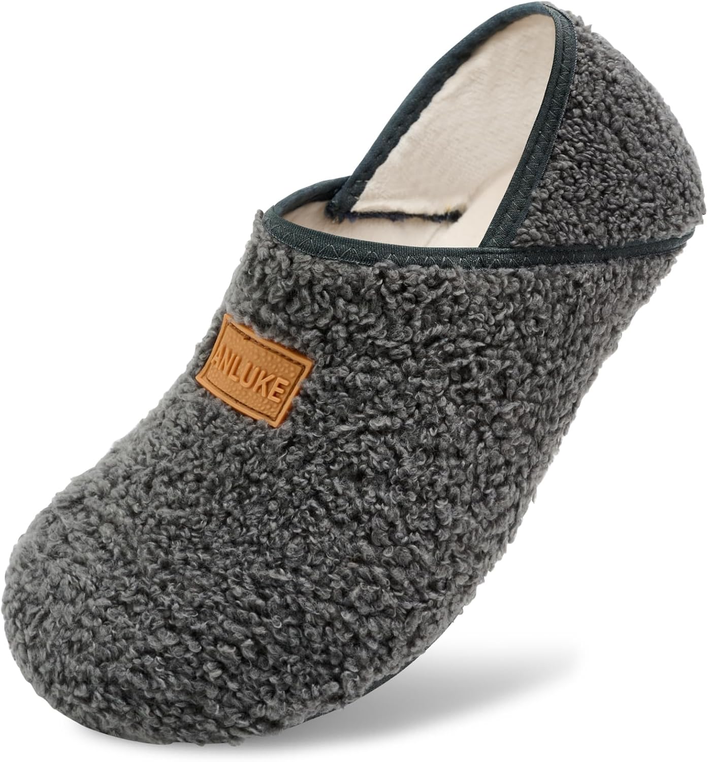 ANLUKE Slipper for Women Men Slipper Socks Fuzzy House Shoes Rubber Sole Slip On Soft-Lightweight Non Slip Indoor/Outdoor - Image 3