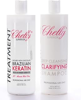 SUPERIOR BRAZILIAN KERATIN TREATMENT CHOCOLATE & CLARIFIYNG SHAMPOO COMBO (16 oz Chocolate Treatment + 16 oz Clarifying Shampoo)