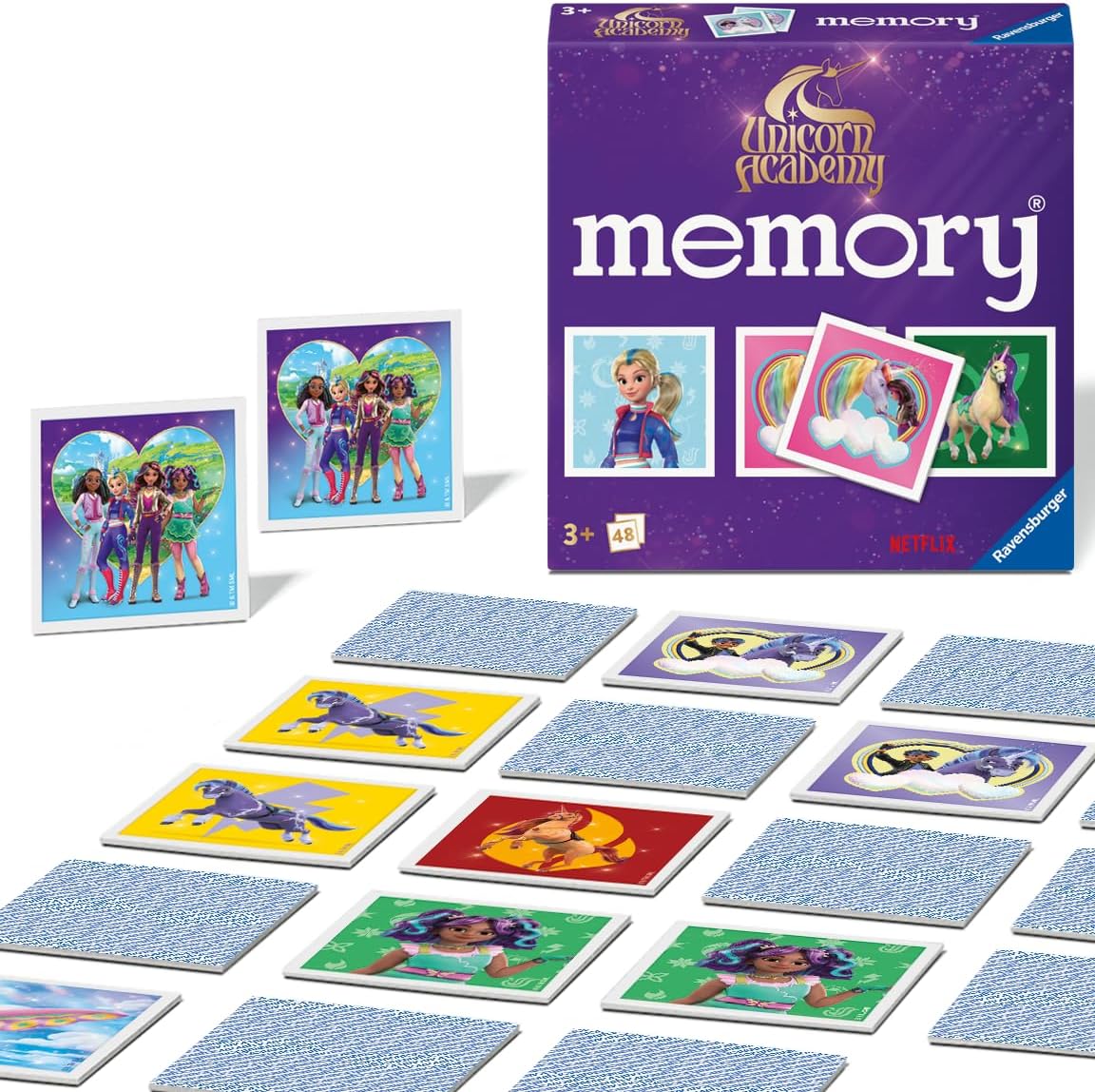 Ravensburger Unicorn Academy Mini Memory Game for children from 3 years to 2 to 6 players