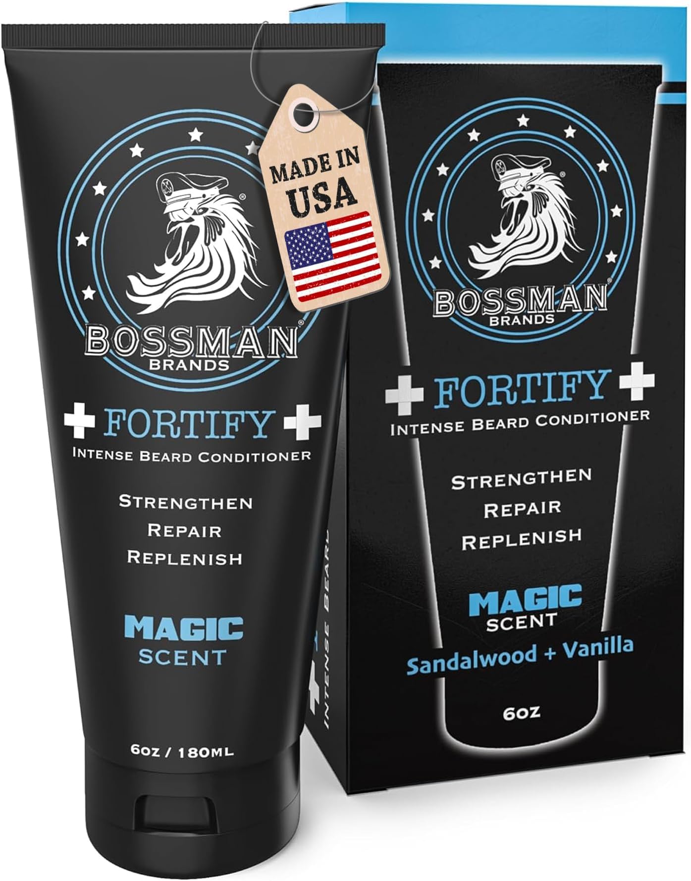 Bossman Fortify Intense Beard Conditioner to Grow, Thicken, Moisturize and Protect Your Beard (Magic)