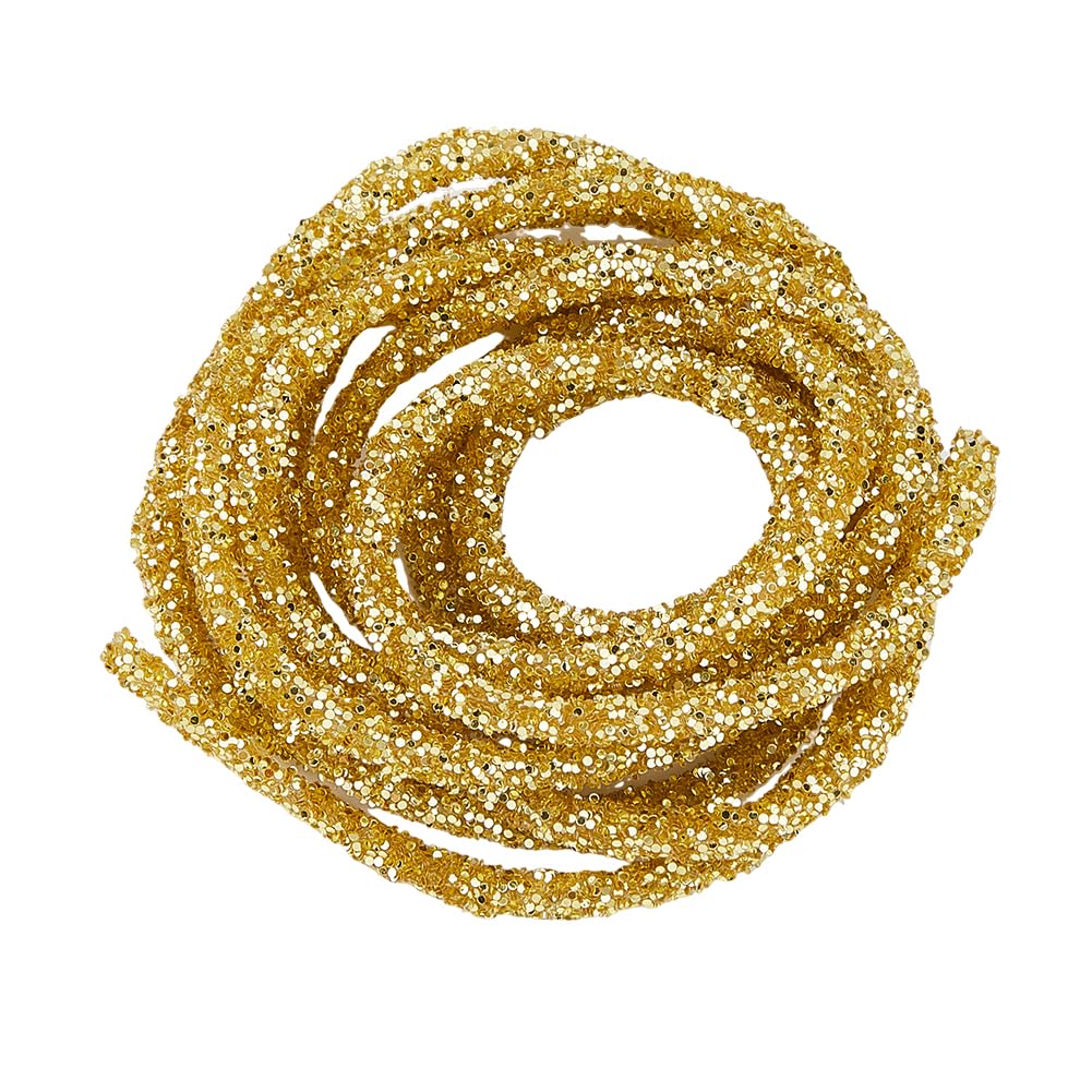 Bijoux accessoires loisirs créatifs customisés grâce au cordon PVC strass doré 9m