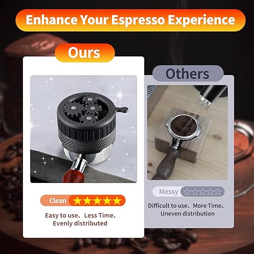 Miniatura 5 de GUSUCIN Herramienta WDT de espresso espirográfico, herramientas de distribución de café expreso compatibles con cestas portafiltros Breville de