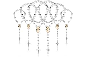 Kigeli 6 Pieces Sublimation Blank Rosaries for DIY Jewelry