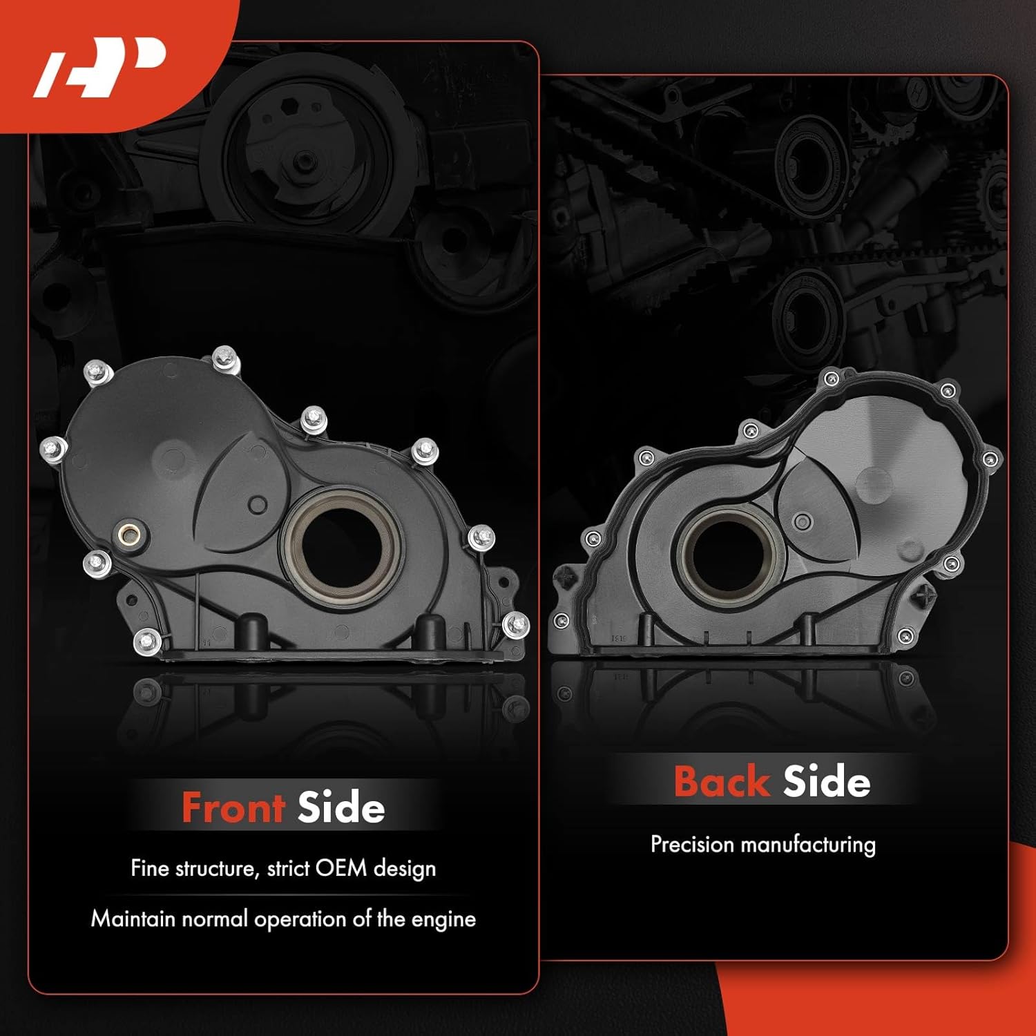 A-Premium Engine Timing Cover Compatible with Mini Cooper 2014-2019, Cooper Countryman 2017-2019, Cooper Clubman 2016-2019, 1.5L, Replace# 11148512597, 11144751132