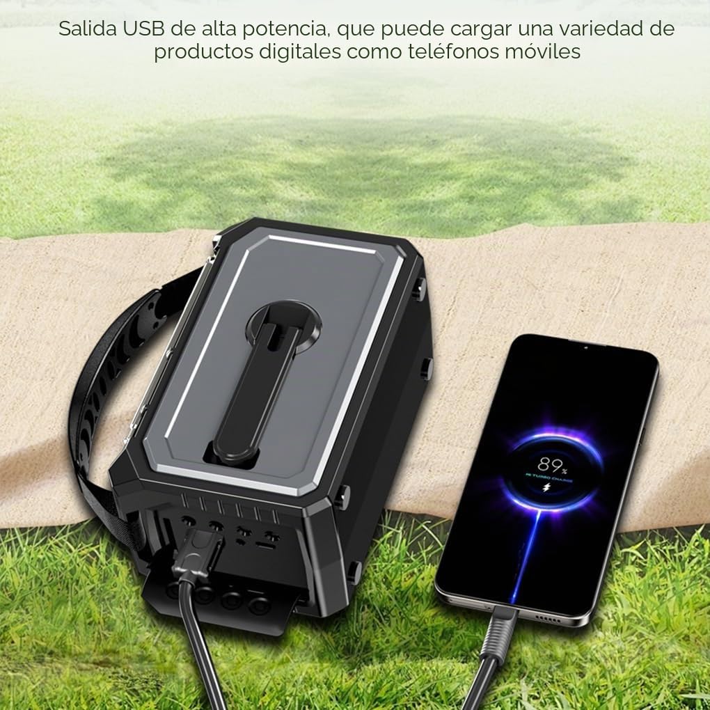 Radio de Emergencia con batería Recargable de 16000 mAh con manivela, Radio Solar portátil de Emergencia NOAA/FM/Am, SOS, Compass, Bluetooth 5.3, Linterna, USB de Teléfono (Gris Oscuro)