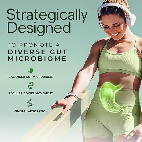 Miniatura 3 de Suplemento de fibra prebiótica 5 en 1 cápsulas – Flujo natural 5X fibra XOS, GOS, FOS, acacia e inulina de agave, fórmula de fibra soluble diaria