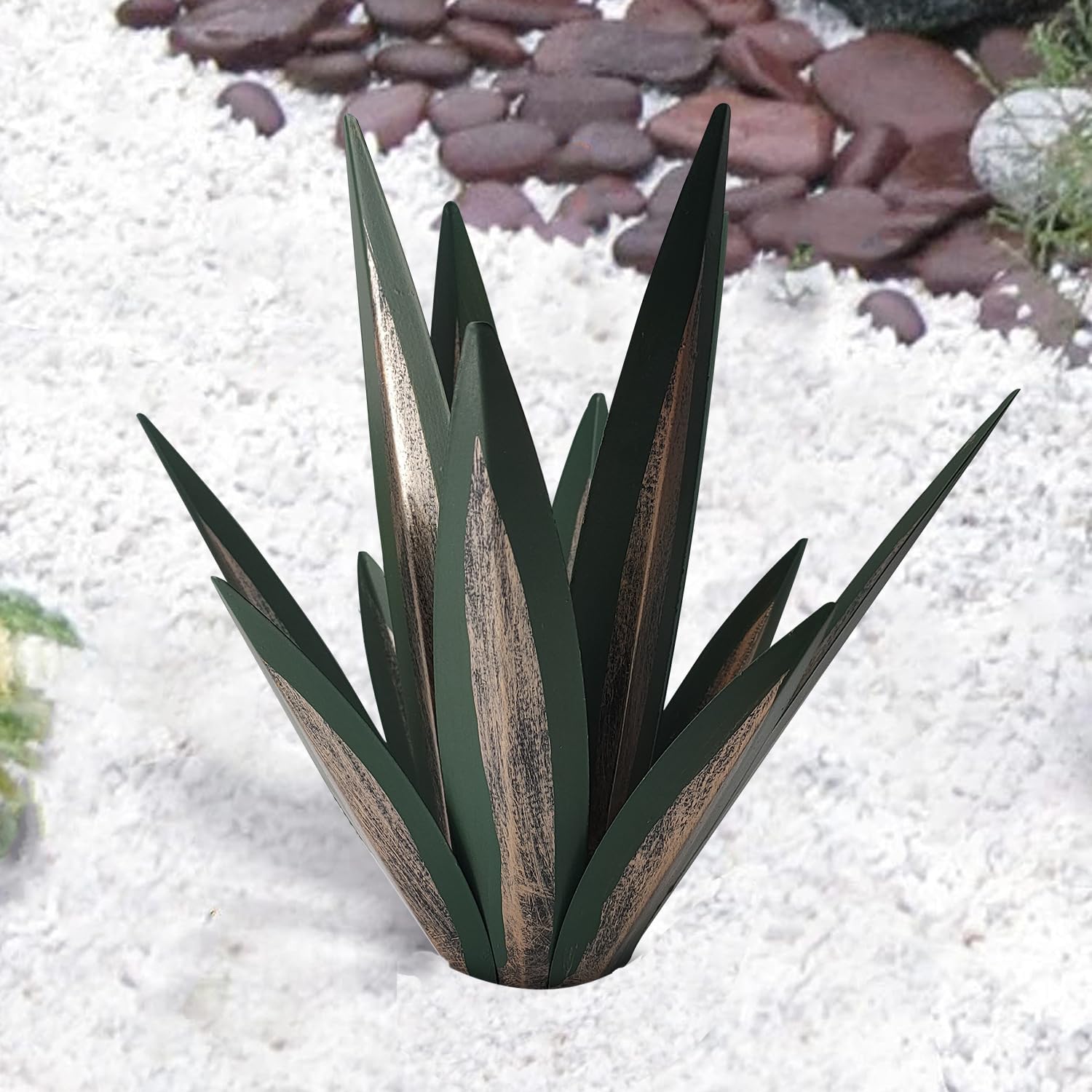 25,6'' Scultura rustica di tequila, Pianta di agave in metallo Decorazioni per la casa Ornamento per piante da giardino Arte in metallo fai da te Pianta di agave in metallo, Decorazione artistic