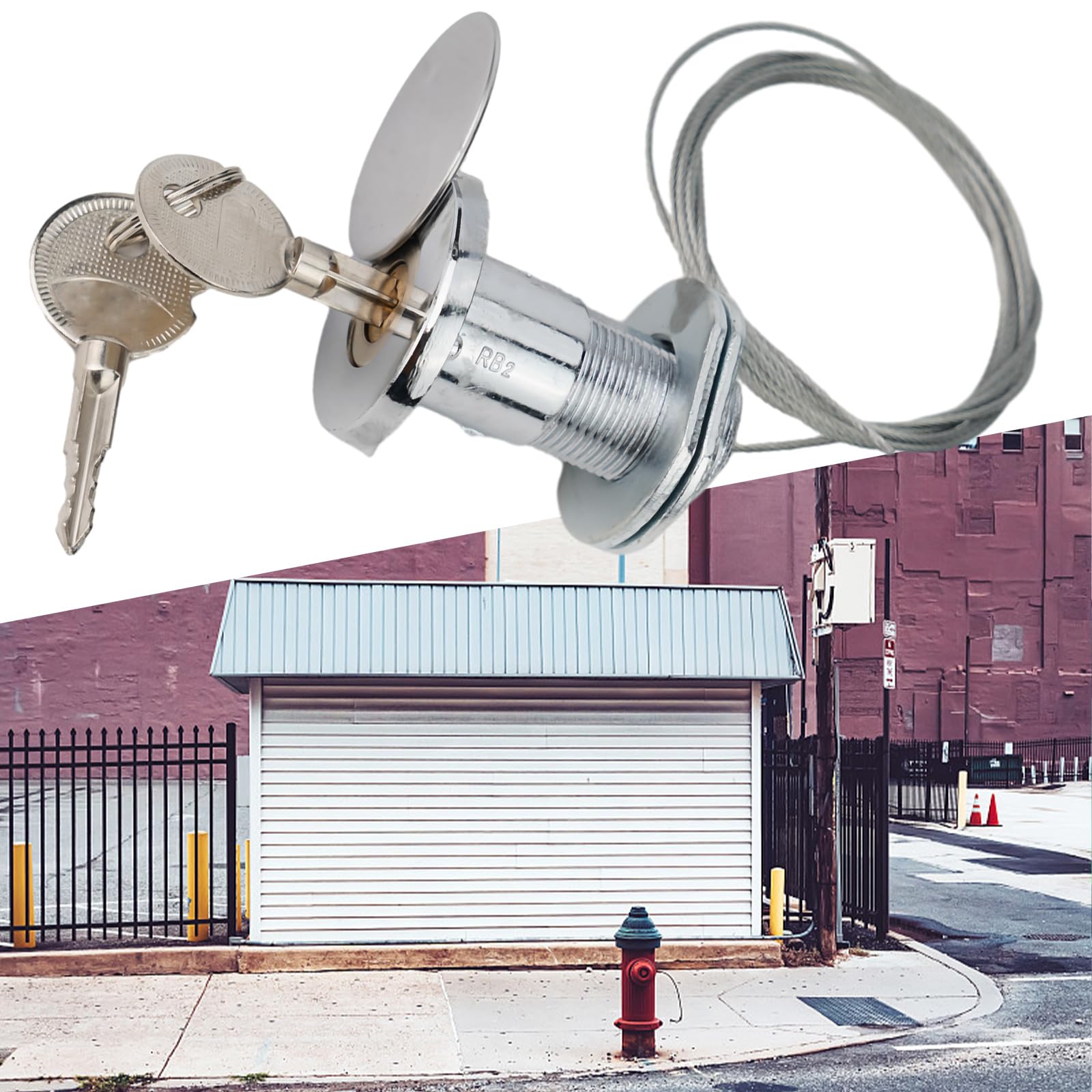 Kit di sblocco porta garage con chiave, adatto per porte senza accesso
