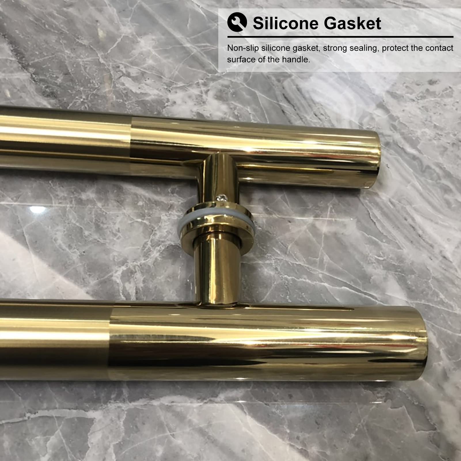 Manija de puerta de granero en forma de H, de acero inoxidable para puertas correderas y sólidas, acabado negro mate