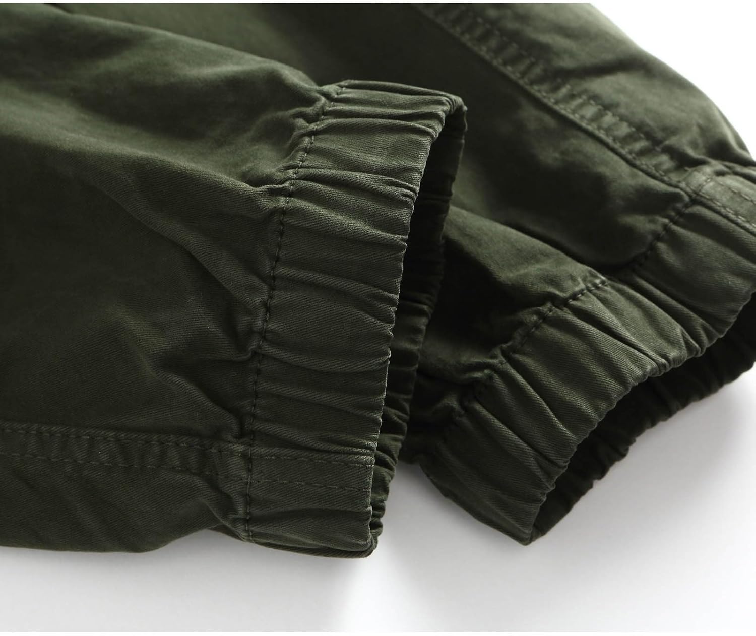 Cambkatl Elastic Waist Hiking Pants for Men Outdoor Workwear Joggers Stretch Tactical Cargo Pants with Multi-Pockets