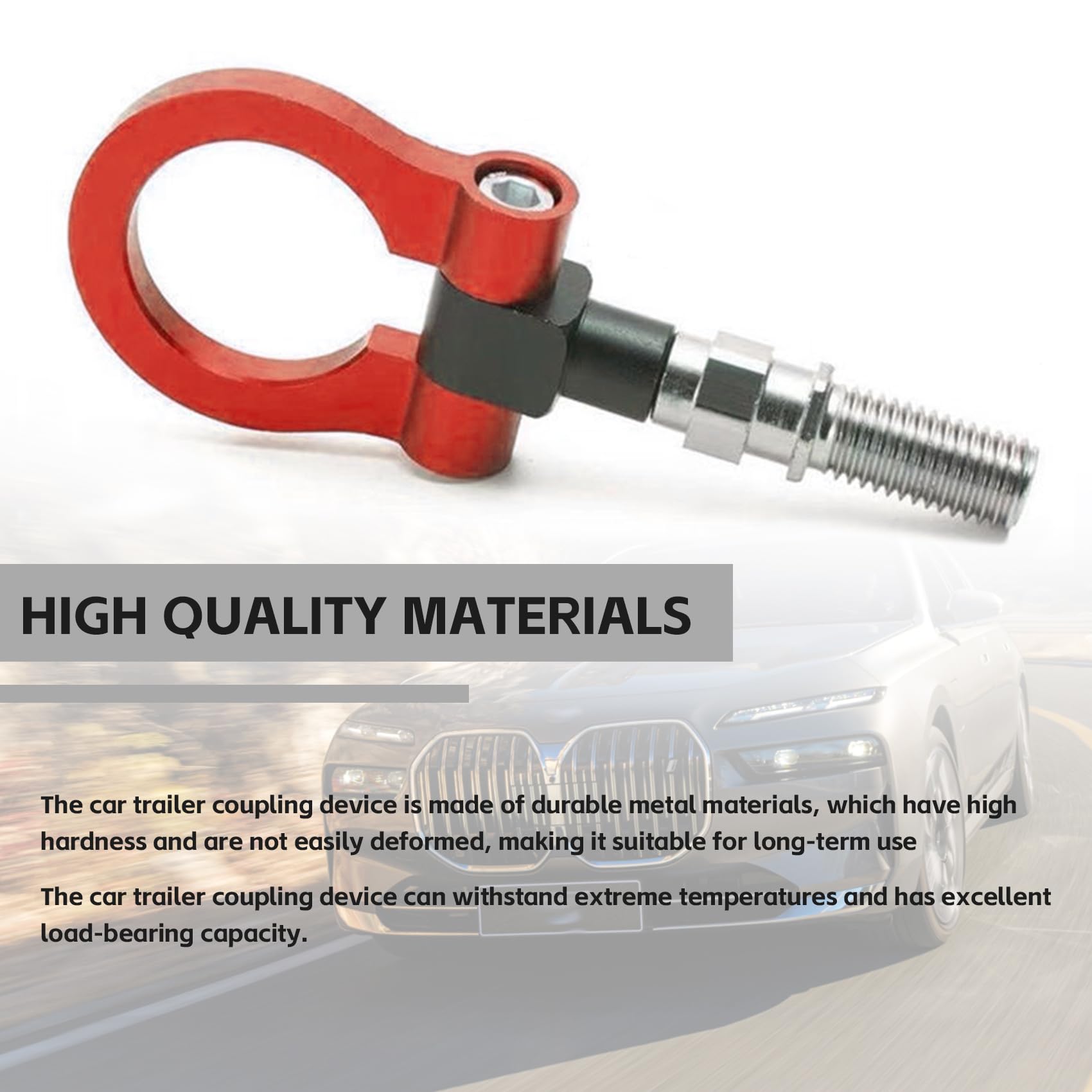 NTNEV Universal Screw-on Tow Hook - Heavy Duty Metal For Truck
