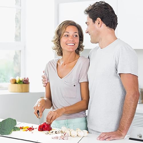 Miniatura 5 de Hiceeden Tabla de cortar acrílica para encimera de cocina, tabla de cortar acrílica antideslizante de 17 x 13 pulgadas con labio, tabla de cortar