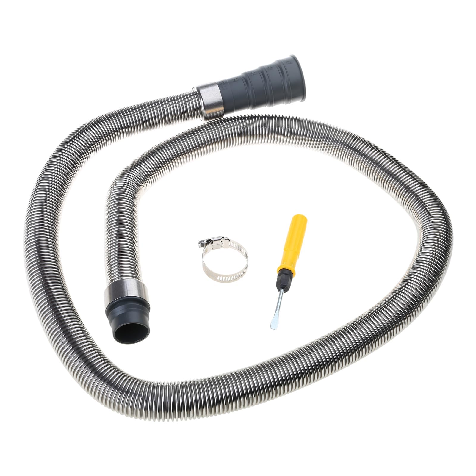 Tubo de drenaje para lavadora, manguera de desagüe de acero inoxidable, apto para lavadoras, longitud flexible, fácil instalación, manguera de electrodomésticos