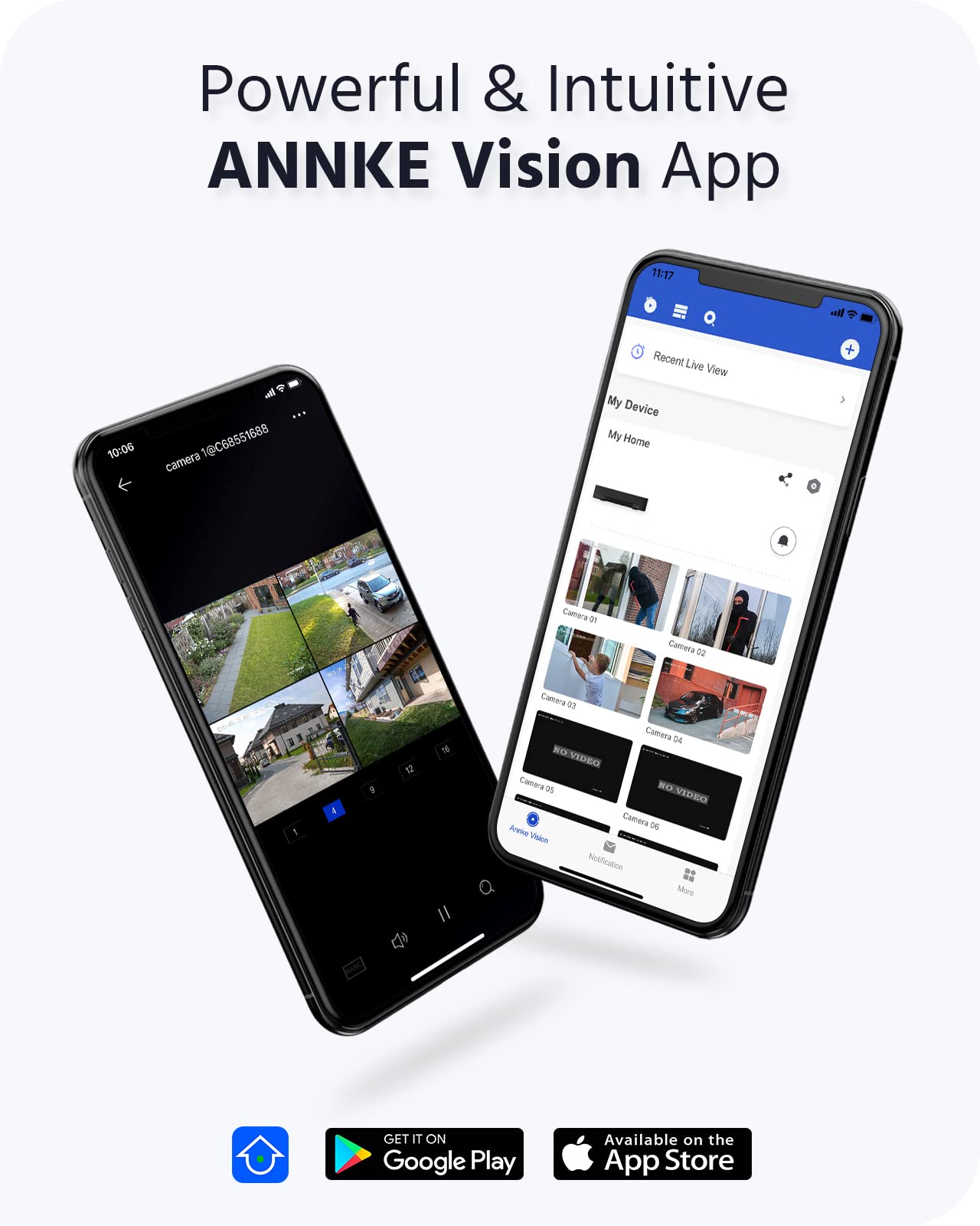 ANNKE 32CH 4K PoE Telecamera di sorveglianza esterna, kit video sorveglianza H.265+ NVR e 32 x 8 MP telecamera IP,Rilevazione di movimento,IP67 impermeabile, visione notturna 100 ft,avviso e-Mail,8 TB