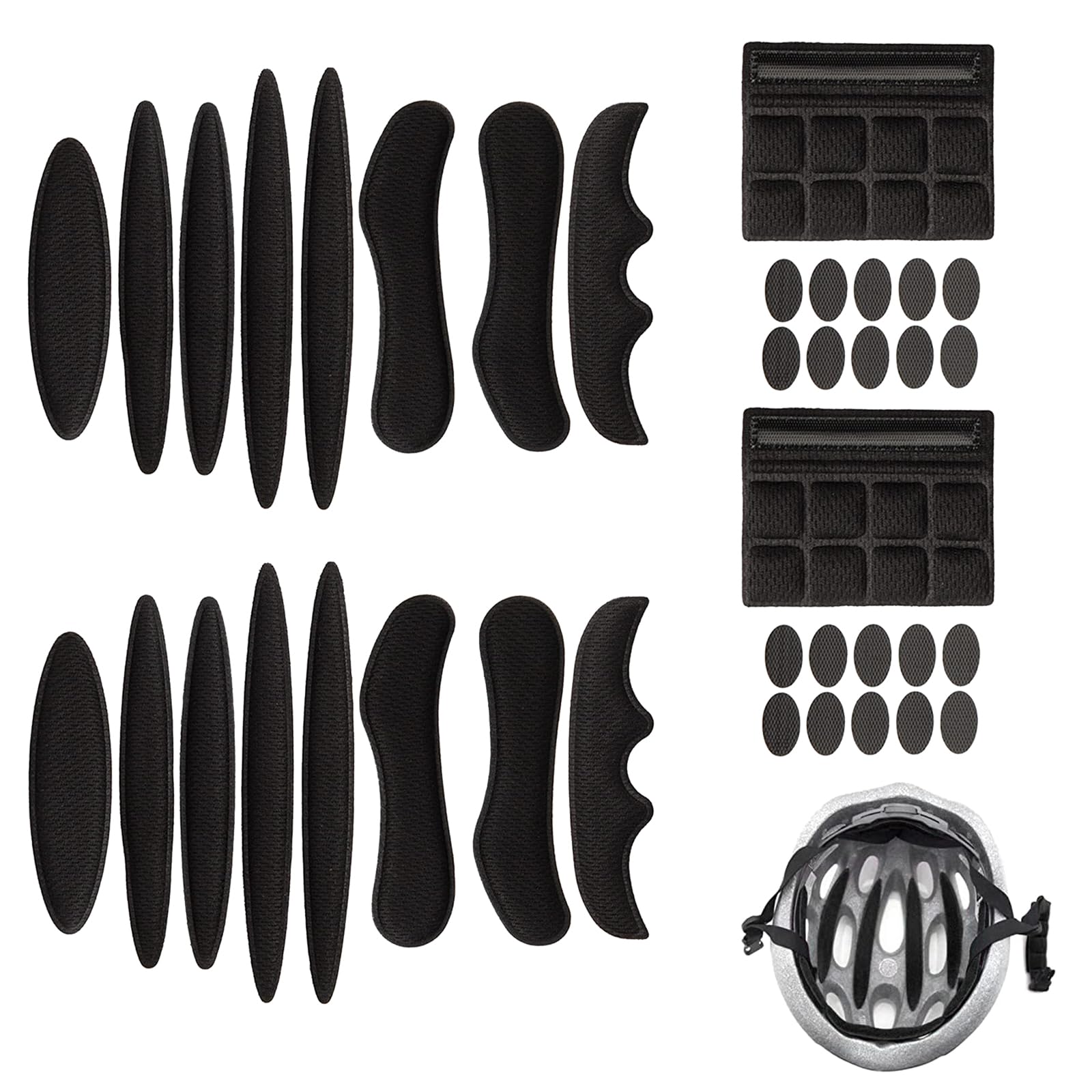 Kit Imbottiture Per Casco Bici E Moto - 9 Pezzi Schiuma EVA Con Velcro, Morbide E Lavabili - Foto 5