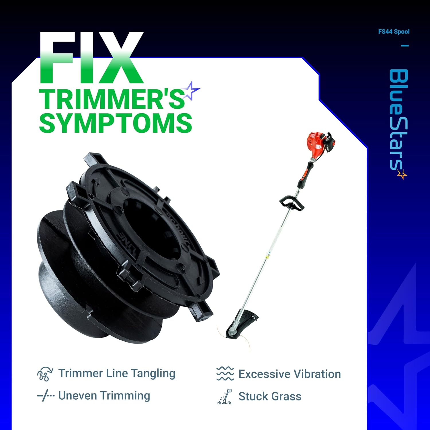  Trimmer Head Spool Cap Cover - Compatible with Autocut 25-2 Stihl FS90R FS44 FS56 FS90 FS100RX FS110R FS120R FS130R FS240R FS56C FS55 FS55R FS55RC String Trimmer Weed Whacker - Pack of 6 thumbnail