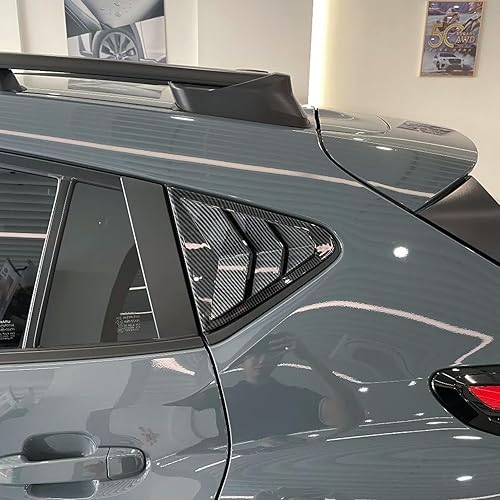 Miniatura 5 de 2024 para Subaru Crosstrek Persianas, rejillas de ventana lateral trasera, cubierta del obturador, accesorios de automóvil 2 piezas (negro de fibra