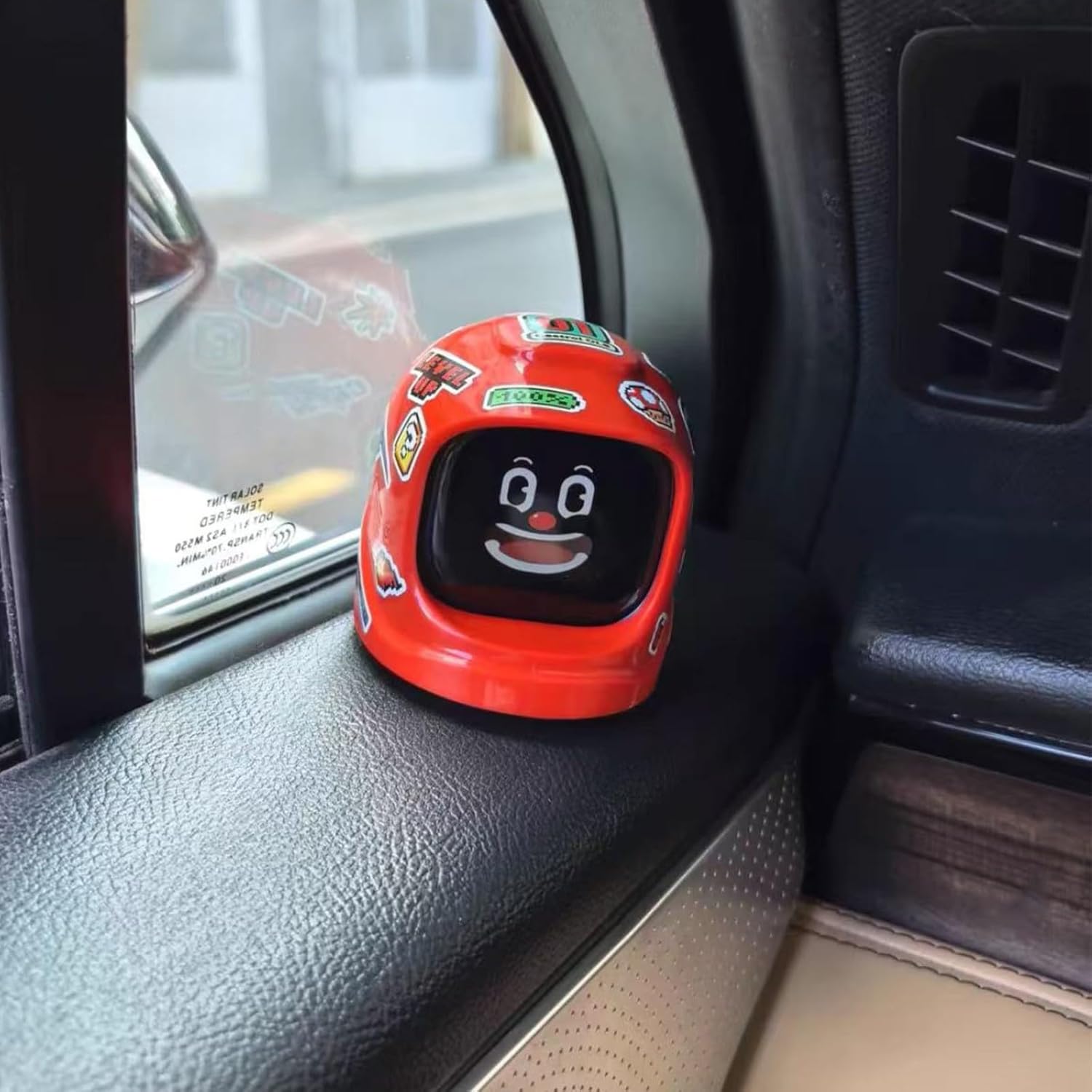 Funny Car Emotional Expression Robot Smart AI Dashboard Companion Electronic Pet Auto Interior Ornament with 52 Cute Animated Expressions & Charging Dock, Quick Release, (Black)
