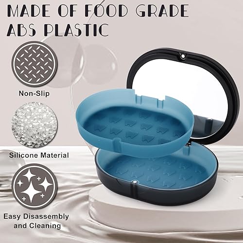 Miniatura 6 de Nueva funda de almacenamiento de retención de doble capa con cinturón para masticar, herramienta de extracción, cepillo de limpieza, estuche de