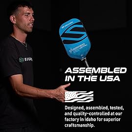 Selkirk Sport Amped Control Pickleball Paddle | Assembled in The USA | Next-Gen FiberFlex+ Face & Ultra Durable Spin Coating | 16mm X5 Core for Unrivaled Precision & Control | Epic Midweight Blue