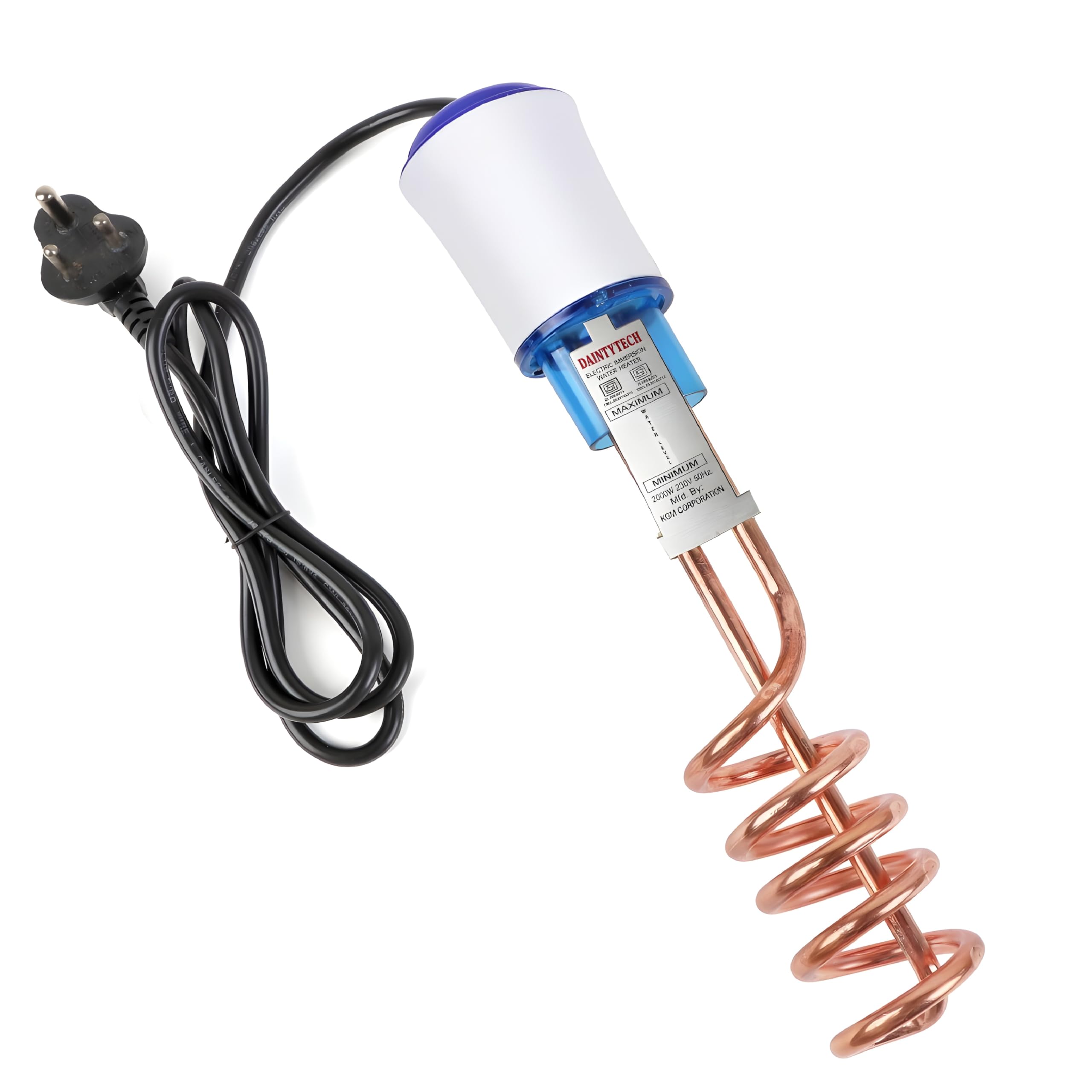 2000W Immersion Water Heater Rod ISI Mark Certified Shockproof Heating Rod for Bucket Water Heating Metal Body-image-17