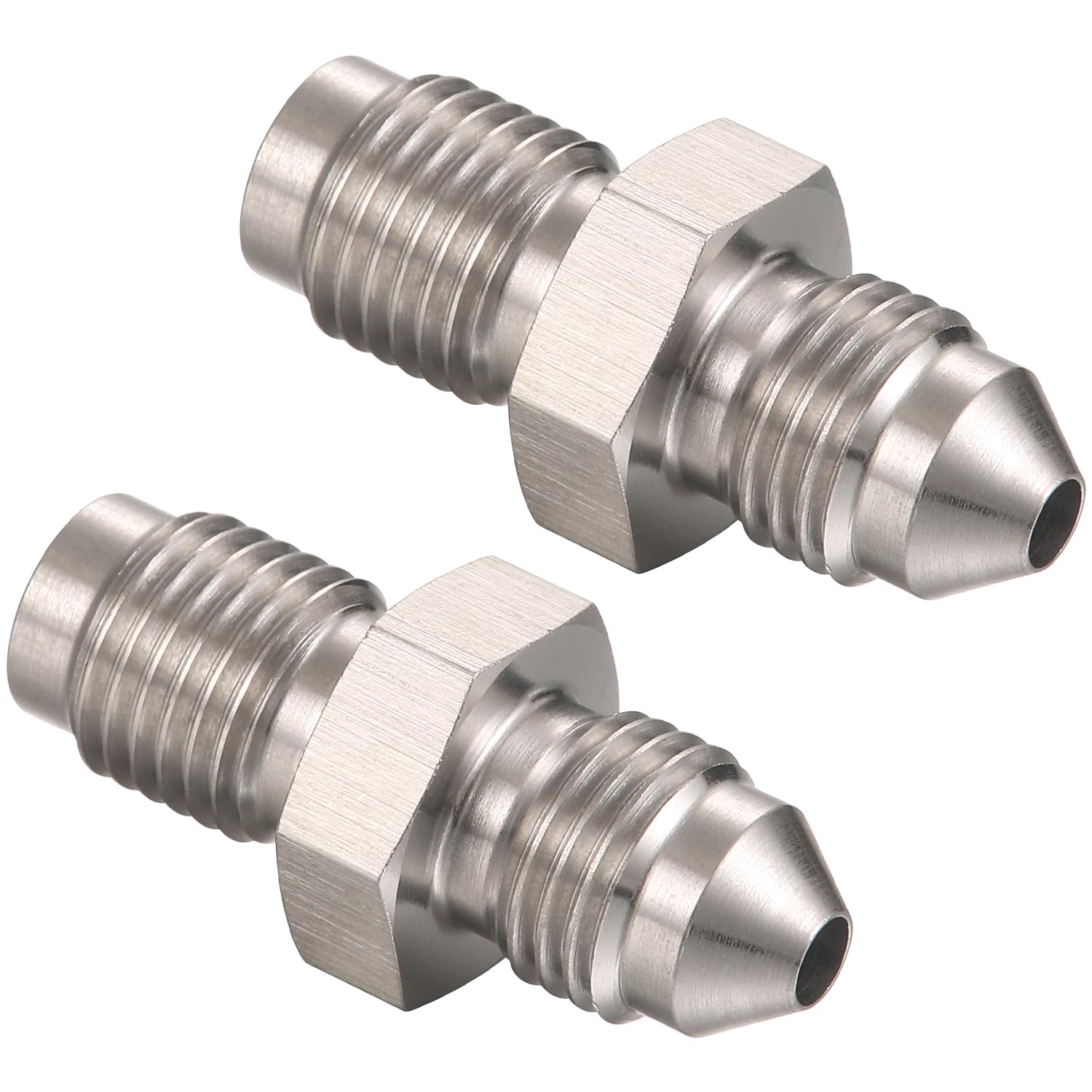 Adaptador de freno de acero inoxidable 3AN macho a macho 3/8-24, 2 unidades