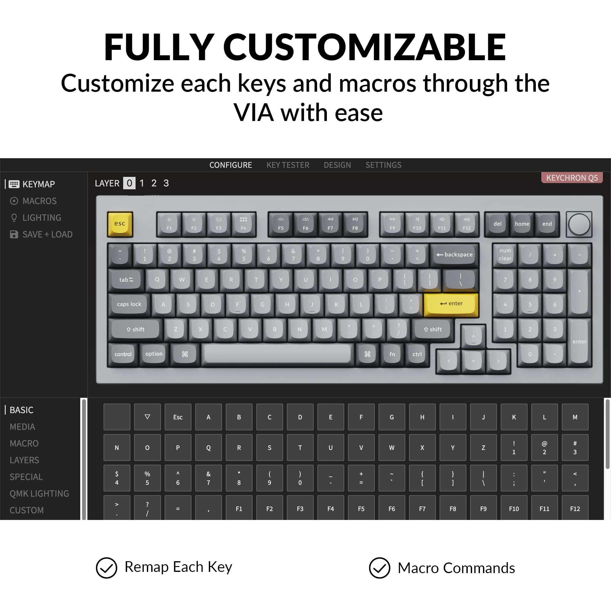 Amazon | Keychron Q5 有線カスタムメカニカルキーボードノブ