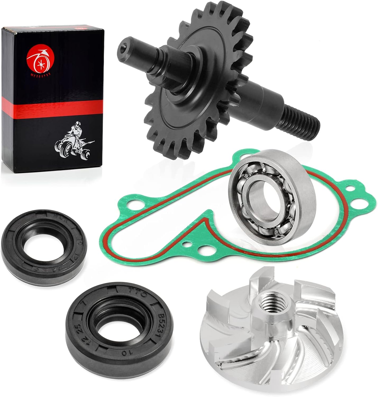 Water Pump Repair Kit IMPELLER With Shaft Gear Seal Gasket For YAMAHA YZ 125 YZ125 1998 1999 2000 2001 2002 2003 2004