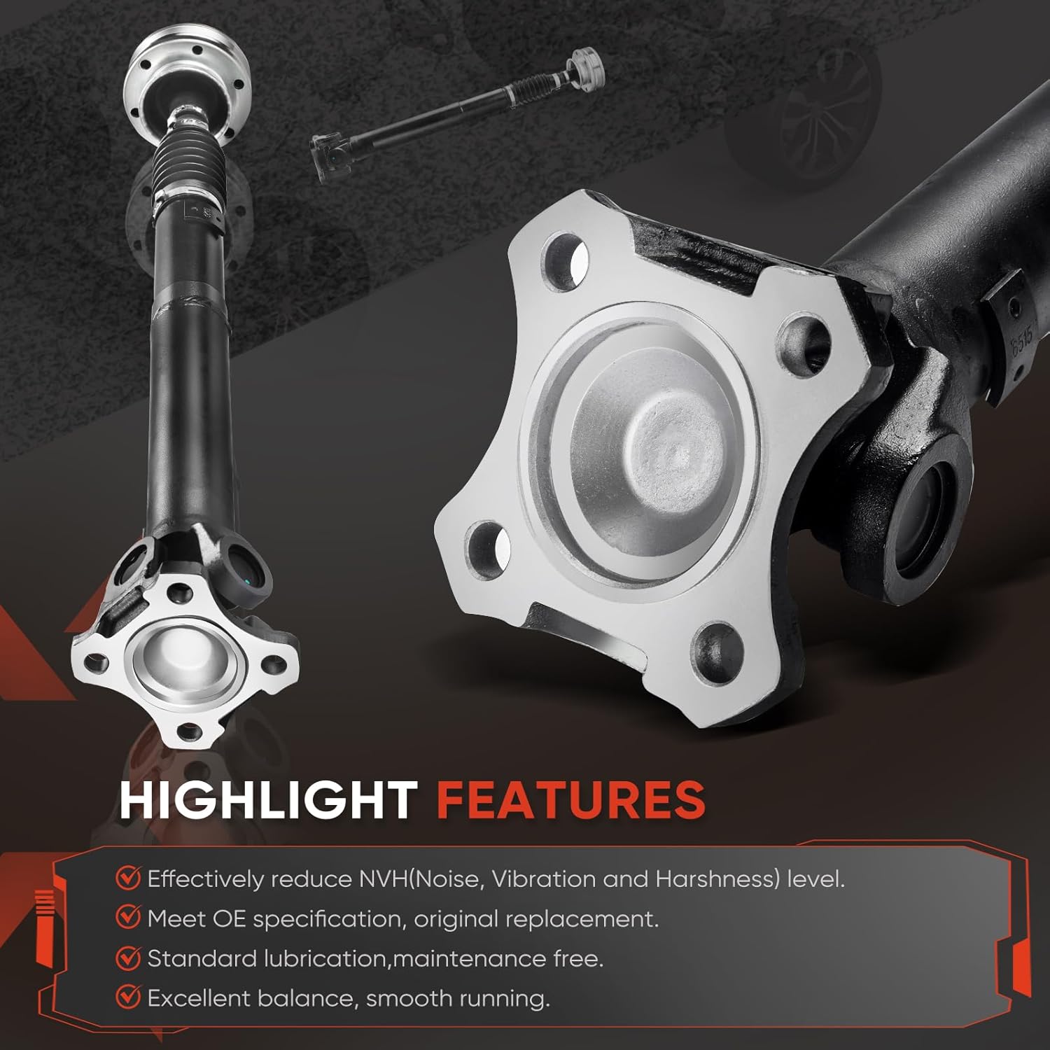 938-012 Drive Shaft - Front Driveshaft Propeller Drive Shaft Assembly Compatible with 2001-2007 Dakota 2001-2003 Durango 2006-2007 Mitsubishi Raider