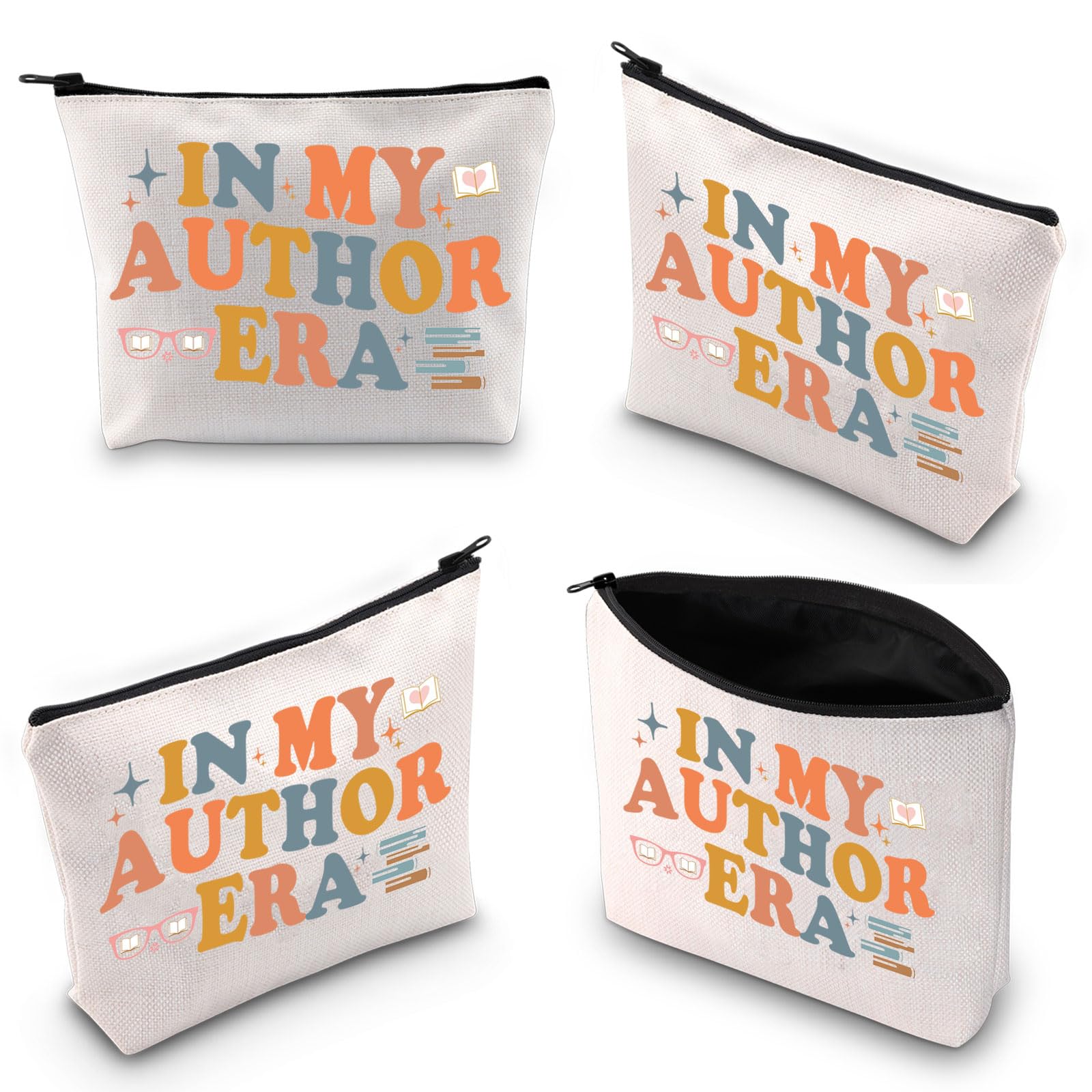 LEVLO Novel Writer Author Makeup Bag Writer Themed Gift Novelist Author Gifts for Women Writer Author Novelist Cosmetic Bag (in My Author 3UK) - Image 3