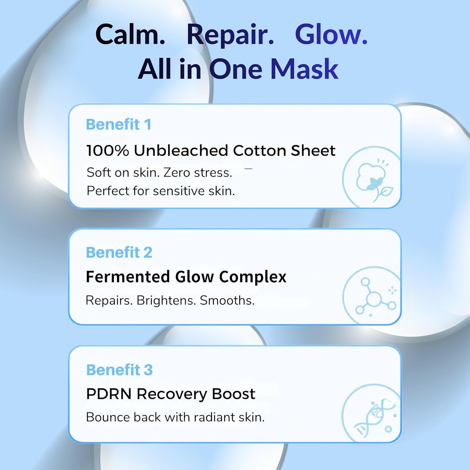 SB-4 PDRN Revitalizing Sheet Mask (5 Sheets) – Unbleached Pure Cotton Mask for Barrier Repair, Long-Lasting Hydration, Acne & Redness Relief, and a Plump, Calm, Balanced Complexion