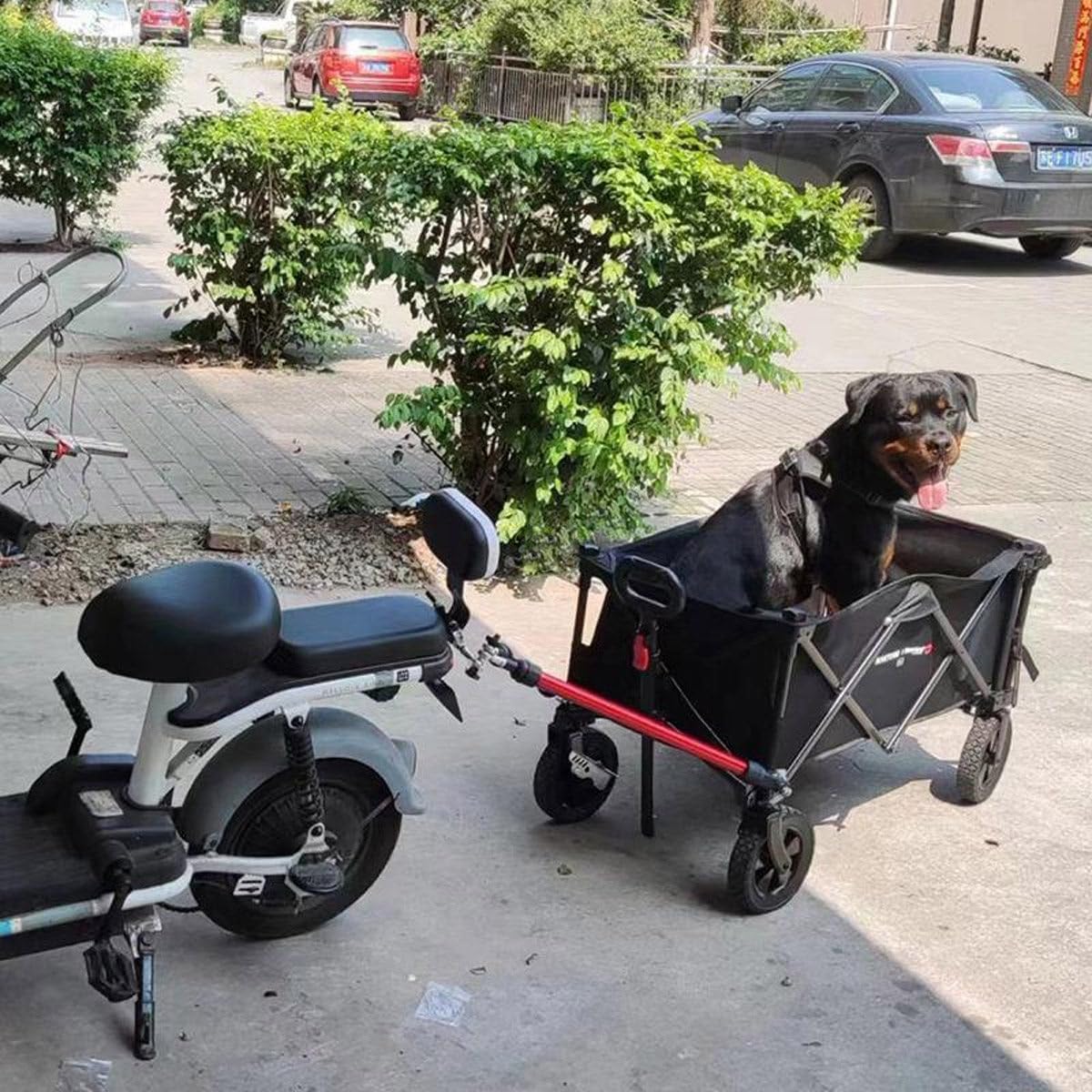 Bike Trailer Hitch Rack, Bike Trailer Hitch for Ebike, Bicycle Trailer Connector Cargo Bicycle Trailer Tow Bar, Electric Vehicle Trailer Rod Hitch Linker for Dog Trailer (A)