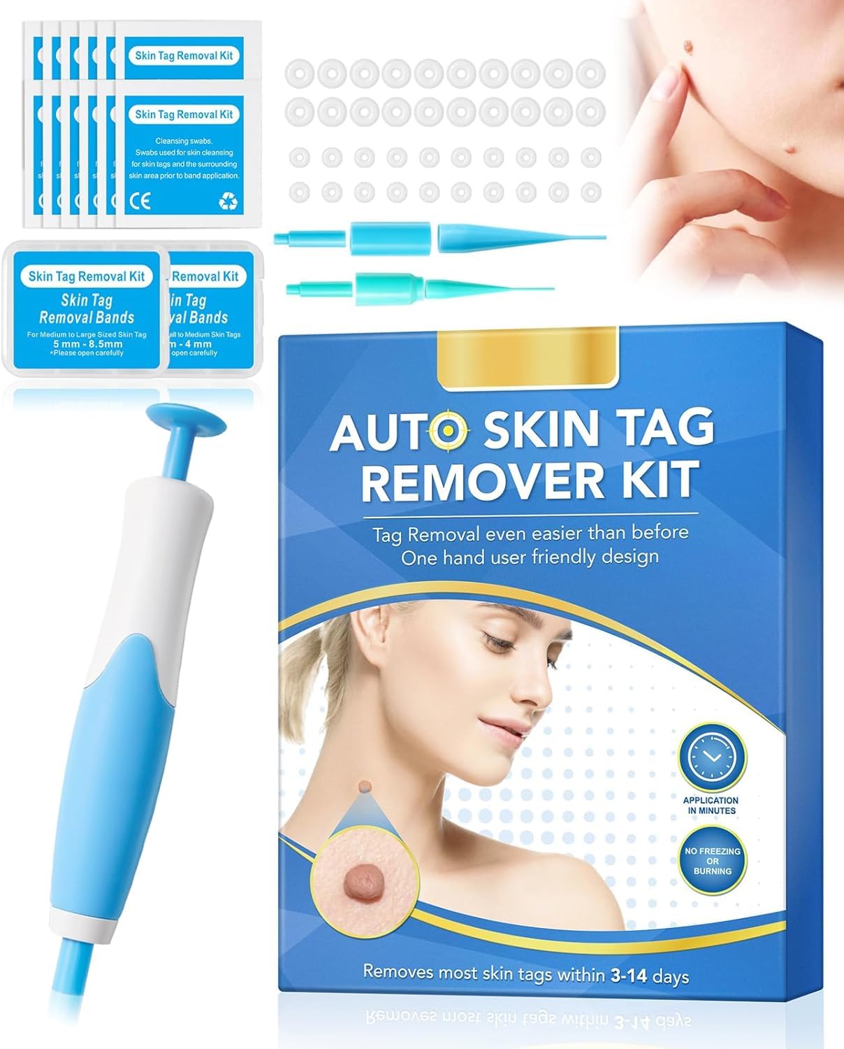 Clefairy Skin Tag Remover Auto Fast-Acting, Painless Effective Wart Freeze Removal, Wart Remover, Tag Buddy for Skin Tags, Mole Remover-image-44