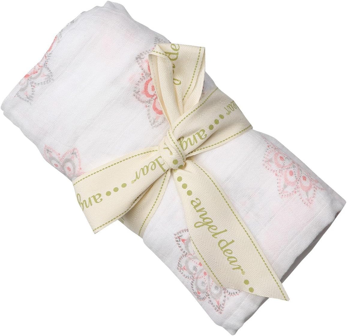 Angel Dear Bamboo Swaddle Blanket, Pink Damask Baby