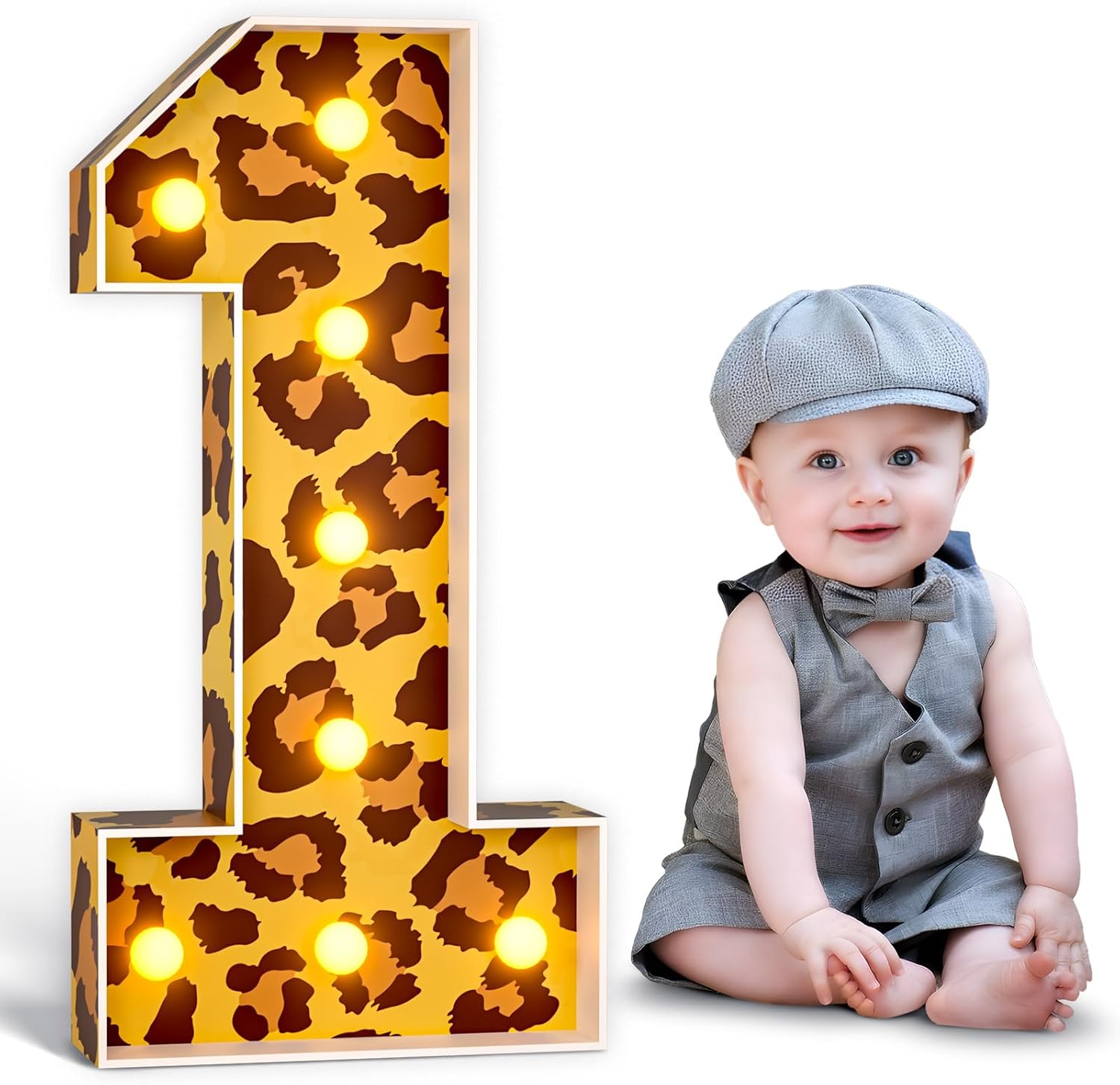 Amazon.com: imprsv Marquee Numbers Wild One Birthday-Decorations: 3ft