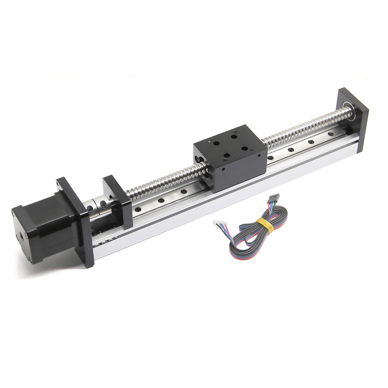200mm Length Travel Linear Stage Actuator with Square Linear Rails Ballscrew SFU1204 with NEMA17 Stepper Motor for DIY CNC Router Parts X Y Z Axis