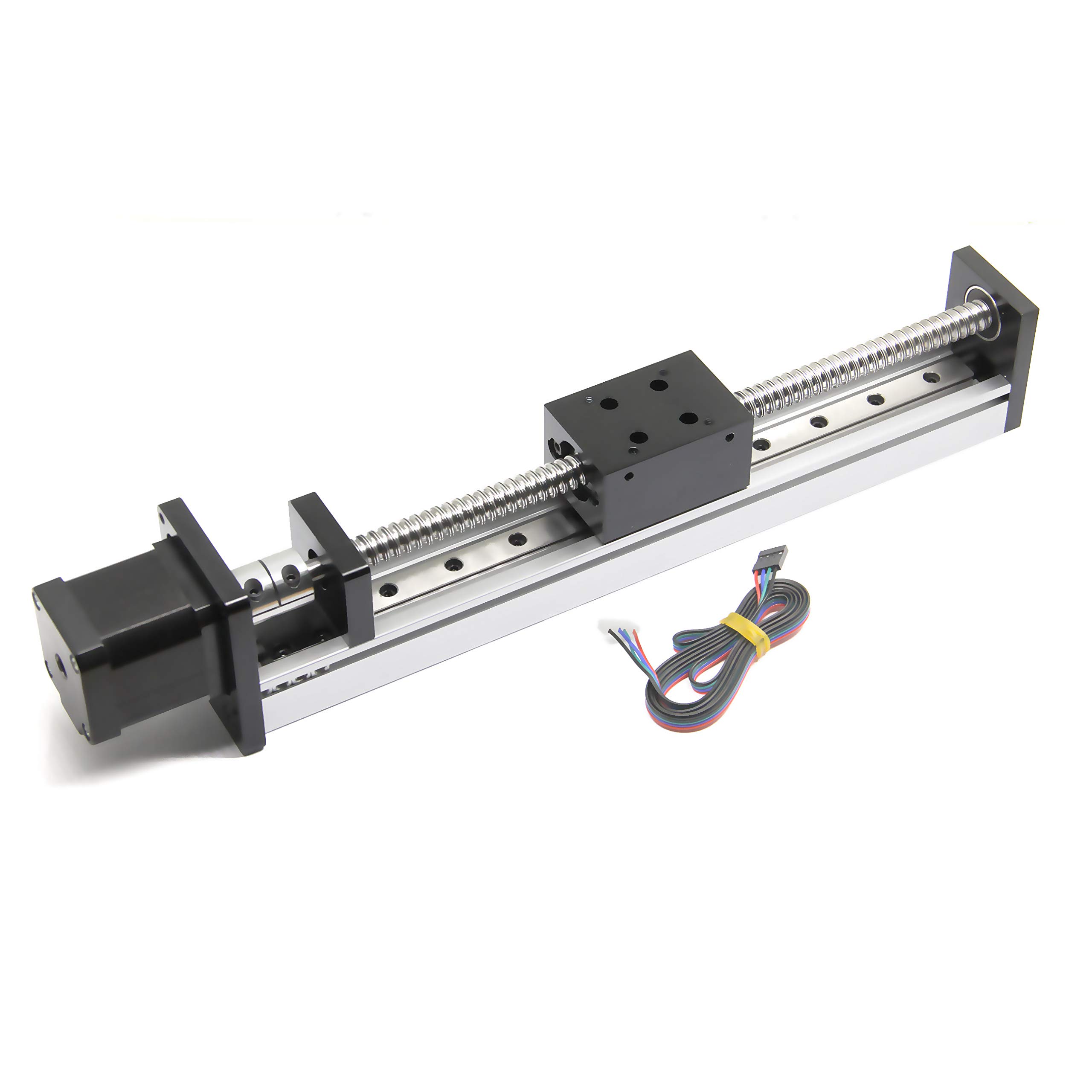 Siłownik liniowy o długości skoku 200 mm z kwadratowymi szynami liniowymi, śrubą kulową SFU1204 z silnikiem krokowym NEMA17 do części do routera CNC DIY, oś XYZ