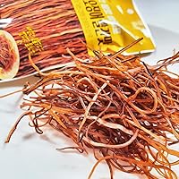 Vista 2 de Korean Dried Squid Snack Spicy Seasoned Buldak Flavor, Sliced Thin Seafood Jerky 40g x 2 Pack 오징어