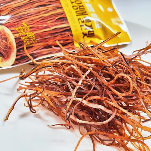 Miniatura 2 de Bocadillo de calamar seco coreano sabor a Buldak condimentado, rebanadas finas de mariscos cecina de 1.41 onzas x 2 unidades