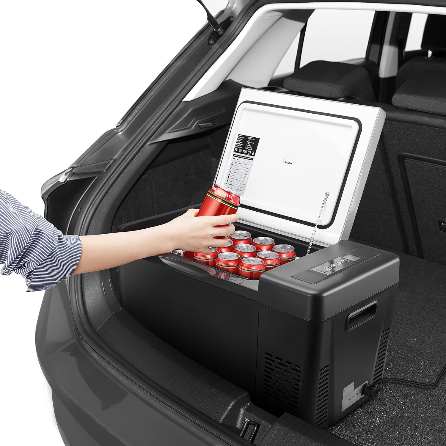 JoyTutus Portable 12 Volt Refrigerator, 23 Quart(22L) Car Fridge for DC 12/24V and AC 110V, -7.6℉~50℉ Freezer, Electric Cooler for Camping, Travel, RV, Truck, Vehicle, Boat and Home : Automotive