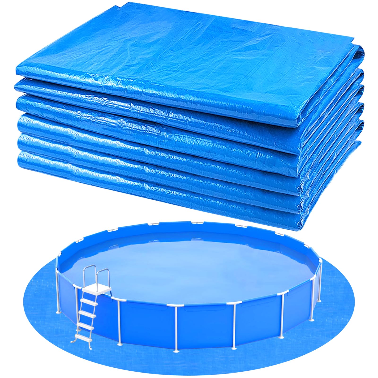 YEXEXINM 11Ft Round Pool Ground Cloths Swimming Pool Ground Cloth,Round Pool Liner Pad for 10ft Above Ground Swimming Pool,Heavy Duty Pool Ground Mat Protector to Prevent Puncture Pool Ground Tarp-image-5
