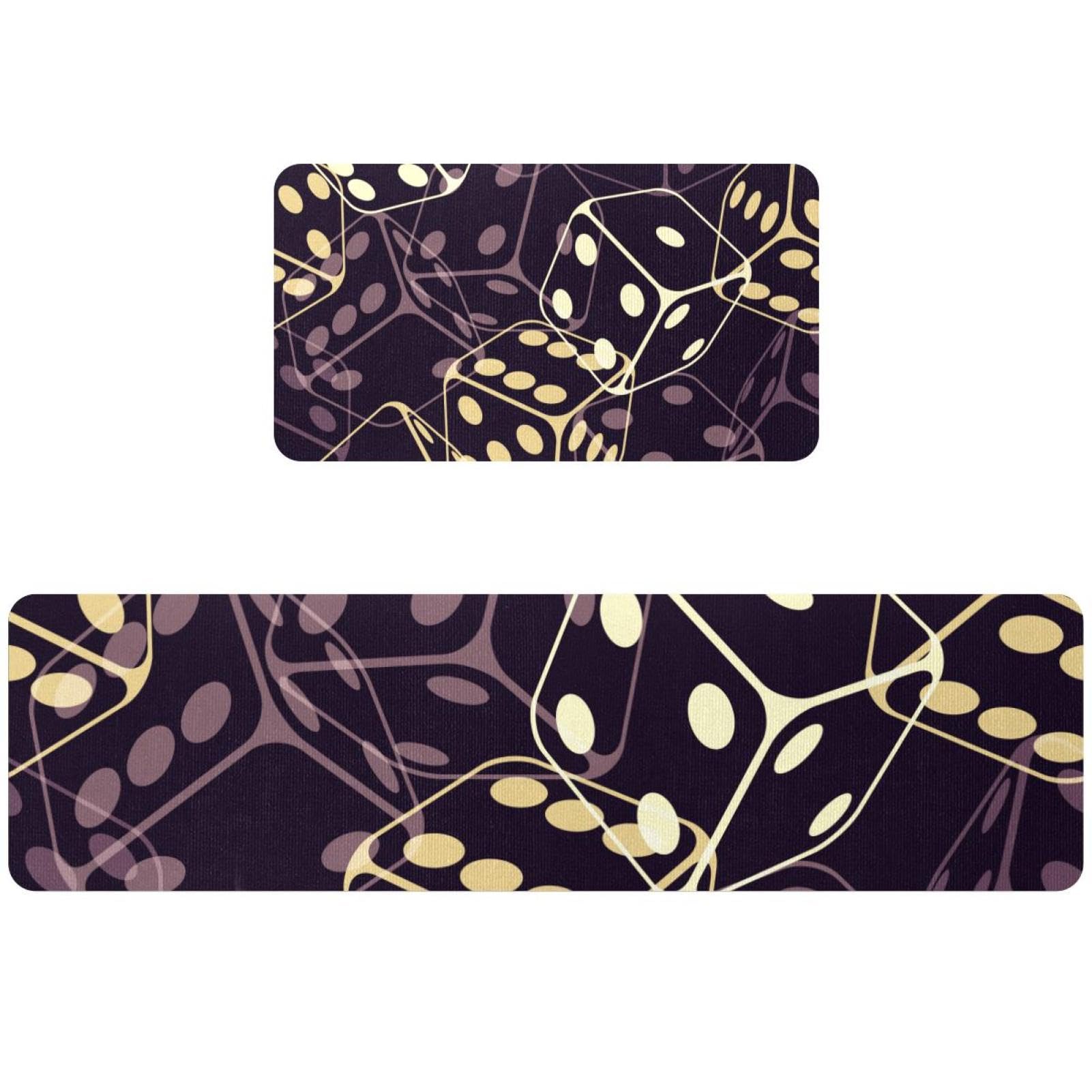 Tapetes de cocina absorbentes con fondo sin costuras y base antideslizante, 2 uds